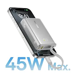 Батарея універсальна Baseus PicoGo 10000 мА·год 45 Вт PD, QC, Galaxy Natural Titanium (P10076803853-00) - мініатюра 7