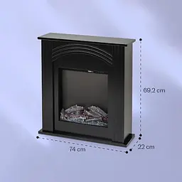 Камін електричний Klarstein Elbrus 2000W (10037972) - мініатюра 5