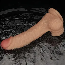 Вібратор Lovetoy Power Basics Cock 8.5'' 21.6 см (тілесний) - мініатюра 15
