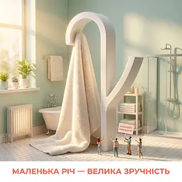 Гачок для рушника на радіатор білий — навісний тримач з АБС-пластику - мініатюра 10