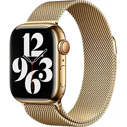 Універсальний ремінець для смарт-годинників DK Milanese Loop Magnetic для Apple Watch Metallic Band 38/40/41mm Gold + адаптер [112494] - мініатюра 2