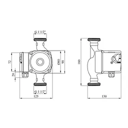 Насос циркуляційний Forwater GPD 25/4-180 (Grundfos) CV013850 - мініатюра 2