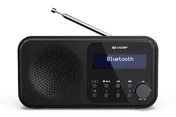 Радіоприймач портативний Sharp DRP420BK Black DAB+, FM, Bluetooth, батарейки, мережа