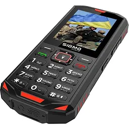 Кнопковий телефон Sigma mobile X-treme Pa68 чорно червоний - мініатюра 4