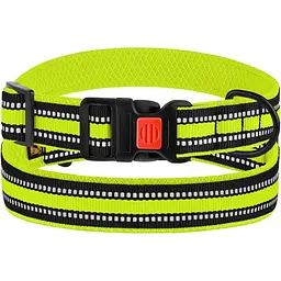 Нашийник для собак BronzeDog Mesh, розмір S, 25-33х2 см, лимонний - мініатюра 3