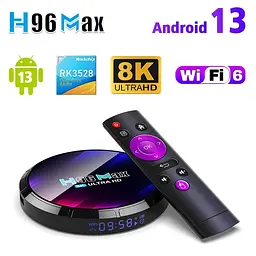 Смарт ТВ приставка H96 MAX RK3528 4/64Gb Android TV 13. Медіаплеєр 4K HDR. Налаштування у подарунок, YouTube та фільми без реклами - мініатюра 4