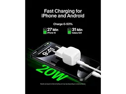 Мережевий зарядний пристрій Belkin BoostCharge Compact PD 20 W White (WCA009KQWH) - мініатюра 6