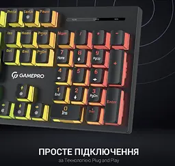 Клавіатура ігрова механічна GamePro GPMK-85 Black USB Red Switch - мініатюра 7