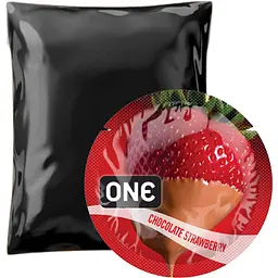 Презервативи One Flavor Waves полуниця в шоколаді 3 шт. (ROZ6400230317) - мініатюра 2