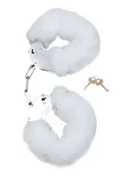 Наручники Fetish Boss Series Furry Cuffs White з хутром