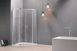 Душова кабіна Eger Iris 100x100 на низькому піддоні 599-143, Хром - мініатюра 7
