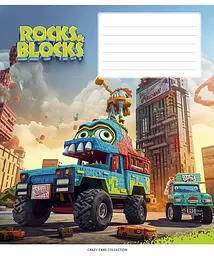 Зошит загальний Школярик Star Rocks&Blocks у клітинку 24 аркушів 25 шт. (024-3280K) - мініатюра 3