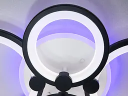 Люстра LED Diasha 8022/4BK, 70W, 3200K-6000K, акрил, чорний метал, сучасний стиль для дому - мініатюра 4