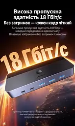 HDMI KVM-перемикач UGREEN CM664 2 ПК зі спільними монітором клавіатурою й мишею входи HDMI та USB-B 4K 60 Гц 3840 × 2160 для периферії USB 3.0 3 USB-A та 1 USB-C (35765) - мініатюра 14