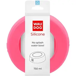 Миска-непроливайка Waudog Silicone 750 мл рожевий