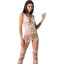 Бодістокінг Passion BS058 комбінезон дуже повітряний S/M/L white