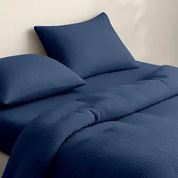 Наволочка Cosas Denim муслінова 40х60 см темно-синя (026Muslin_Denim_40x60) - мініатюра 6