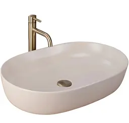 Умивальник Rea Cleo 60,5x41 beige matt (REA-U9655), Матова