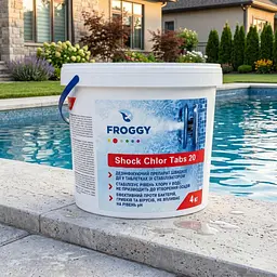 Шоковий хлор Froggy 4 кг у гранулах для швидкої дезінфекції води в басейні - мініатюра 4