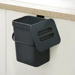 Відро для сміття MBM My Home з кришкою 5 л антрацит (BIN-11 5L ANTHRACITE) - мініатюра 6