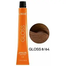 Деміперманентна фарба для волосся Lakme Gloss відтінок 8/64 (блондин мідно-коричневий) 60 мл - мініатюра 3