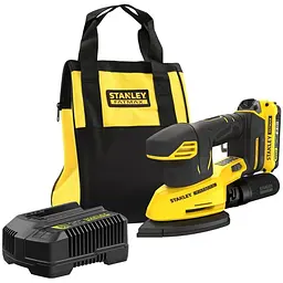 Шліфмашина вібраційна акумуляторна безщіткова FATMAX V20 пилозахист. 12000 об/хв. 1 акум. 2А +сумка (SFMCW221D1S-QW)