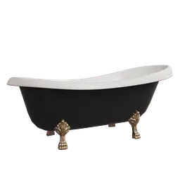 Ванна окремостояча матова Amidicon Symphony 167x78 чорна з литого каменю бронзові ніжки SYMFONIYA_167_br_BLACK_MAT, Чорний матовий - мініатюра 8