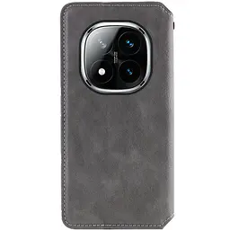 Шкіряний чохол-книжка GETMAN Cubic (PU) для Xiaomi Redmi Note 15 Pro 5G Сірий - мініатюра 3