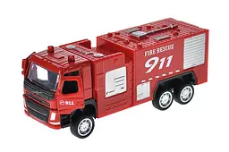 Іграшкова пожежна машина вантажівка Volvo Fire Engine 1:72 Автопром металева 67392, в коробці 13.5х7х5 см - мініатюра 3