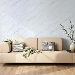 Плита Wall Sticker декоративна ПВХ 1.22х2.44 м 3 мм грецький білий мармур SW-00001402 - мініатюра 7