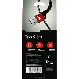 Кабель для зарядки USB to Type-C FullFix 2A (КF1306) (6901802021306) - мініатюра 2