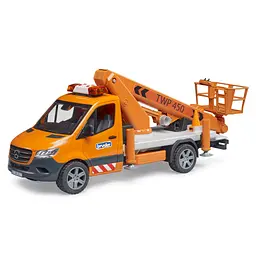 Масштабна модель автомобіля Bruder MB Sprinter сервісної служби з телескопічною люлькою (02679) - мініатюра 7