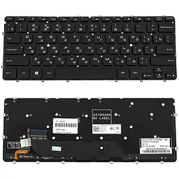 Клавіатура для ноутбука DELL (XPS: 13 9333, L321x, 322x) rus, black, без фрейма, підсвічування клавіш - мініатюра 2