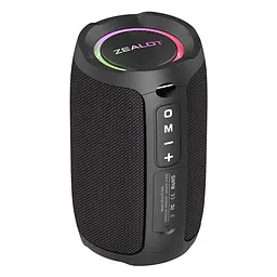 Портативна bluetooth колонка Zealot S49 з LED підсвічуванням чорний - мініатюра 3