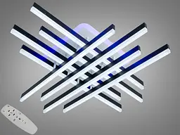 Стельова LED люстра Diasha чорна 136 Вт з пультом