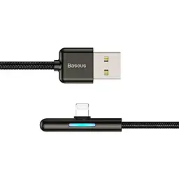 Кабель Baseus Iridescent Lamp Mobile Game Cable USB to Lightning 2.4A 1m CAL7C-A01 Black - мініатюра 3
