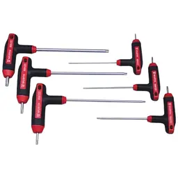 Набір викруток Wurth Zebra Red Stripe з Т-подібним руків'ям TORx 6 шт. (5751913063)