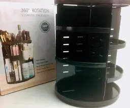 Органайзер для косметики, що обертається 360° Rotation Cosmetic Organizer SX249 чорний пластиковий (lp-90122_378) - мініатюра 4