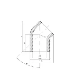 Кутник PPR Thermo Alliance 25, 45° DSE102 - мініатюра 1