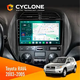 Штатна магнітола Toyota RAV4 2003-2005 Cyclone C9-013 4x64 DSP 4G Cyclone (НФ-00009101)