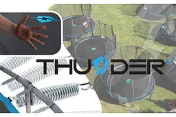 Батут із внутрішньою сіткою THUNDER OUTSIDE PRO 16FT 488 см Black/Blue - мініатюра 3