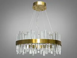 Люстра стельова LED Diasha 836/500BR 105W, 5775 лм, бронза, для вітальні, регульована висота, кришталь - мініатюра 4