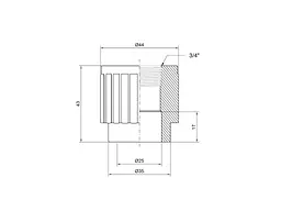 Муфта Thermo Alliance 3/4" d 25мм поліпропіленова 3/4"В для поліпроп. труб (DSB2045) - мініатюра 2