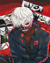 Картина за номерами Токійський Гуль Канекі Кен Tokyo Ghoul Kaneki Ken 40х50 см PN TG KK 1
