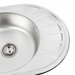 Кухонна мийка з нержавіючої сталі Platinum декор 5745 (0,6/170 мм), R, Decor - мініатюра 4