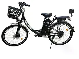 Електровелосипед Crosser E-LIT 26 дюймів (500W/48V/20Ah) з кошиком Чорний