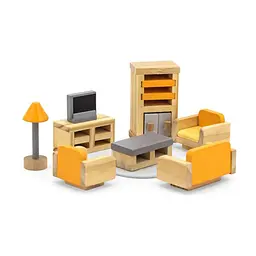 Ігровий набір Viga Toys дерев'яні меблі для ляльок PolarB Вітальня (44037)