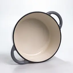 Каструля чавунна емальована Premium Cookware 2.5 л з кришкою Сіра для тушкування та запікання - мініатюра 6