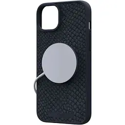 Чохол-накладка Njord Salmon Leather MagSafe Case Black для iPhone 15 Plus (NA52SL00) - мініатюра 3
