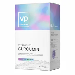 Куркумін з Вітаміном Д-3 Curcumin + D3 500 мг - 60 капсул
